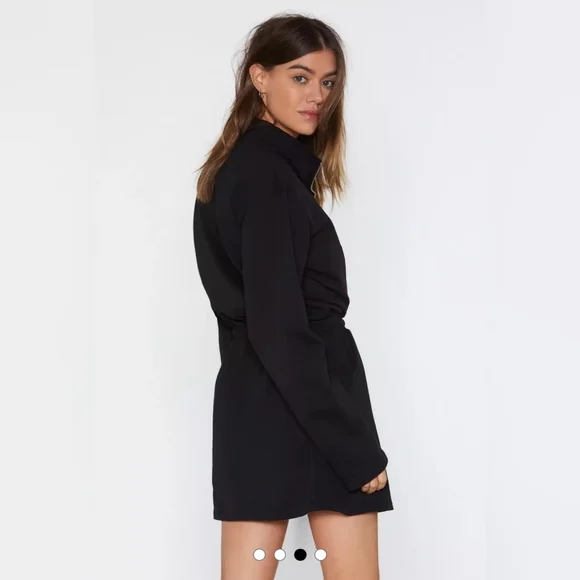 Nasty Gal Zip 'Em Into Shape Long Sleeve Zip-Up Sweatshirt Dress 2X Host Pick - Picture 15 of 15